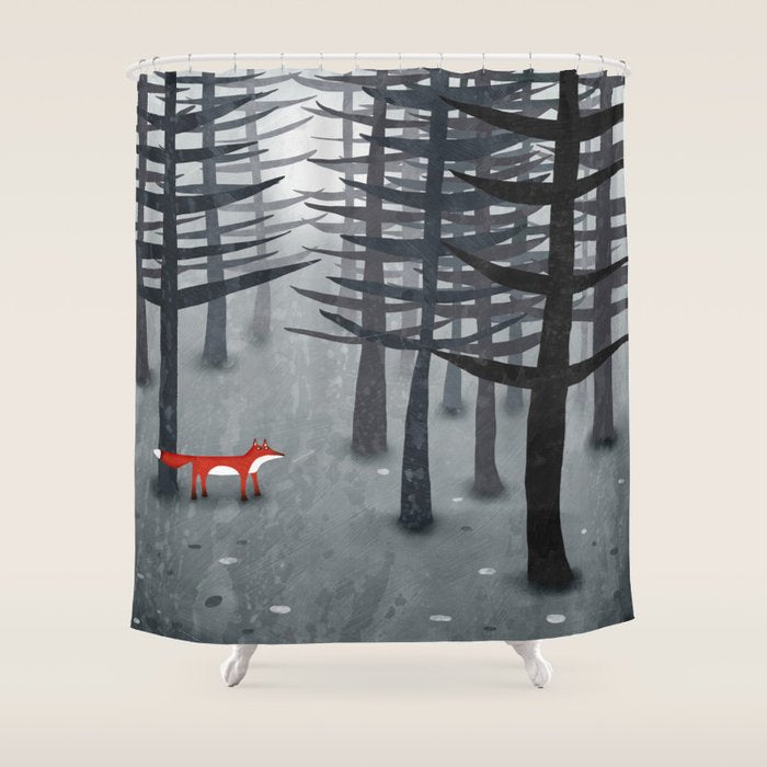 The Fox and the Forest Shower Curtain Gallery Image 1