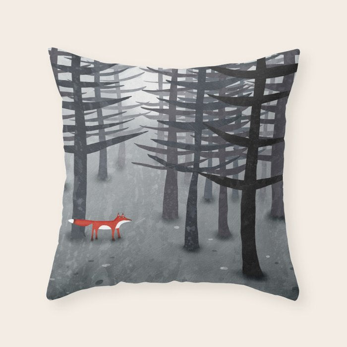 The Fox and the Forest Throw Pillow Gallery Image 6