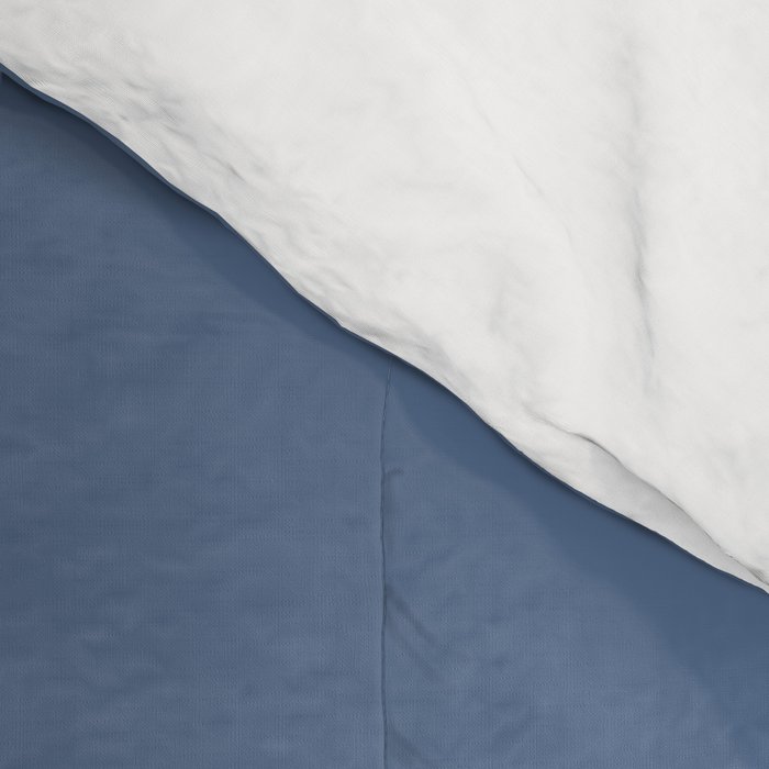 Vintage Blue Solid Color Comforter Gallery Image 4