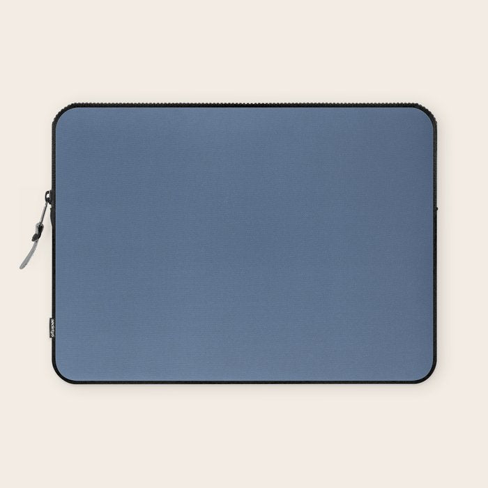 Vintage Blue Solid Color Laptop Sleeve Gallery Image 1