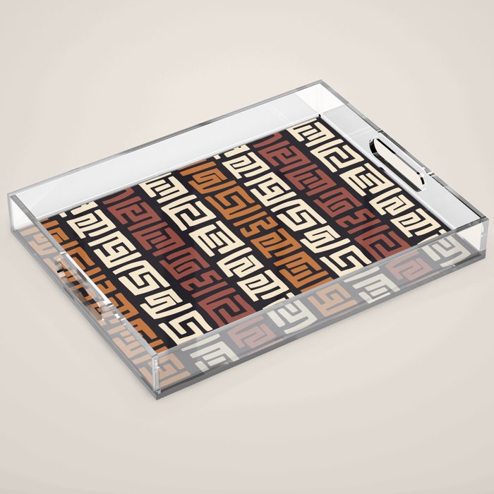 African Kuba Cloth Acrylic Tray Gallery Image 1