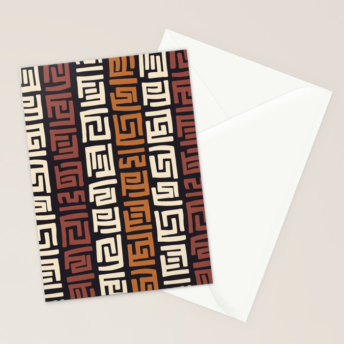 African Kuba Cloth Stationery Card Gallery Image 2