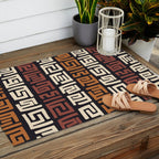 African Kuba Cloth Outdoor Rug Gallery Image 2