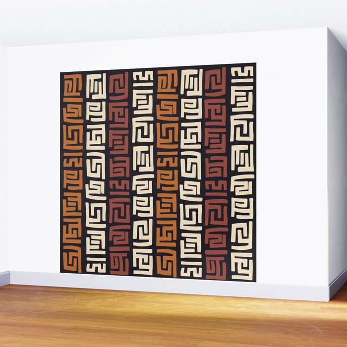 African Kuba Cloth Wall Mural Gallery Image 2