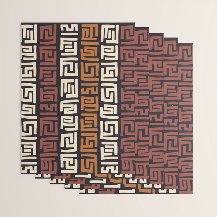 African Kuba Cloth Wrapping Paper Gallery Image 3