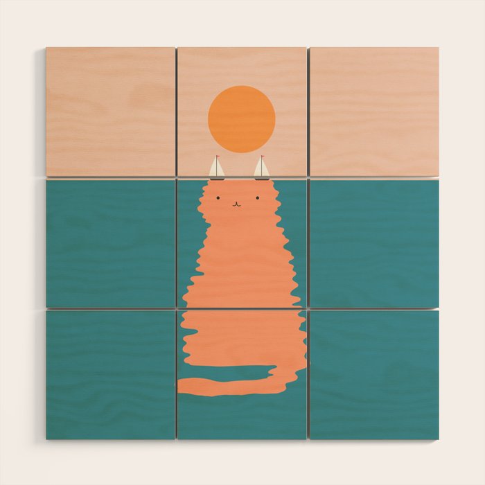 Cat Landscape 170 Wood Wall Art Gallery Image 1