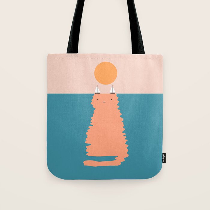 Cat Landscape 170 Tote Bag Gallery Image 1