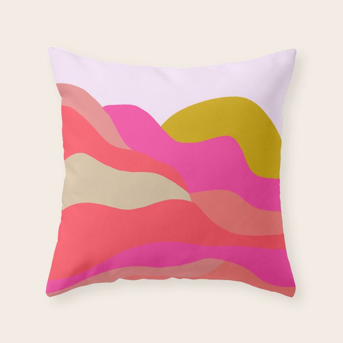 Adelaida, mountain sunset Throw Pillow Gallery Image 1