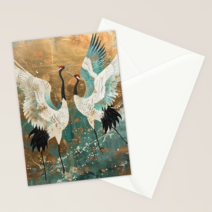 Japara Cranes in Twilight Stationery Card Gallery Image 2