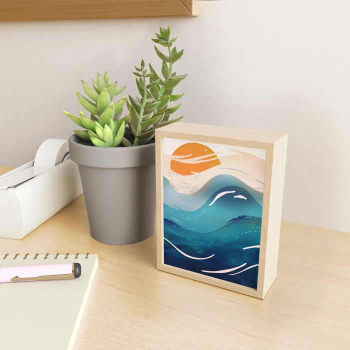 Abstract Waves Mini Art Print Gallery Image 2