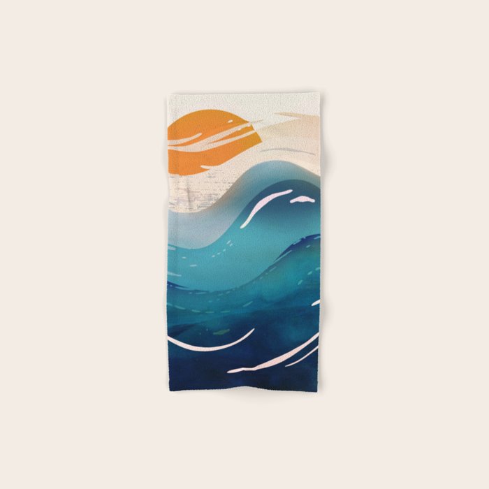 Abstract Waves Bath Towel Gallery Image 1