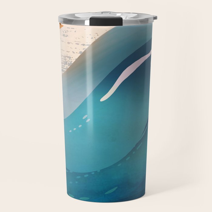 Abstract Waves Travel Mug Gallery Image 1