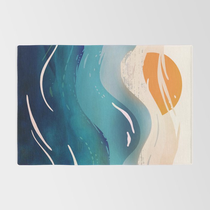 Abstract Waves Rug Gallery Image 2