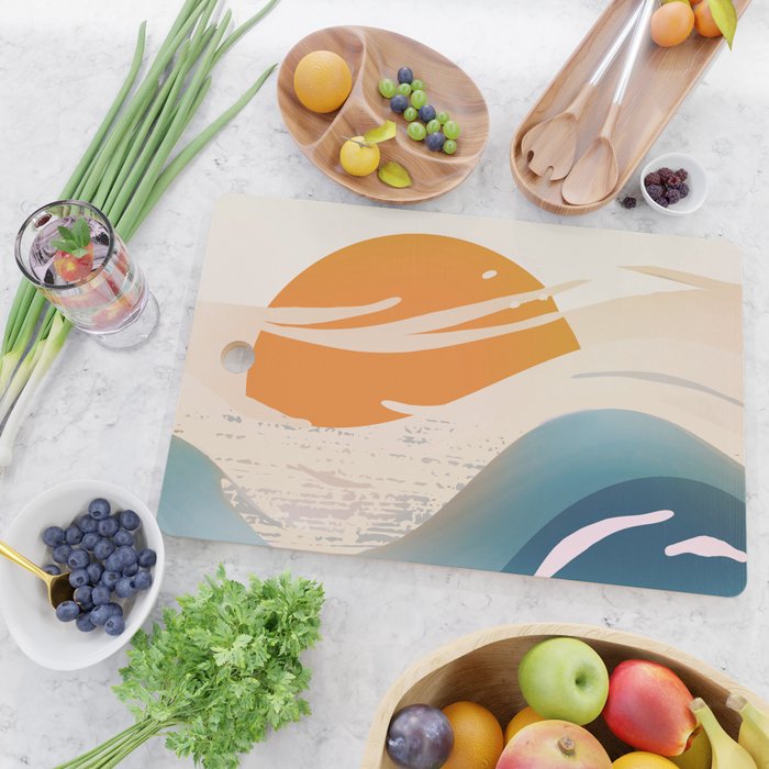 Abstract Waves Cutting Board Gallery Image 2