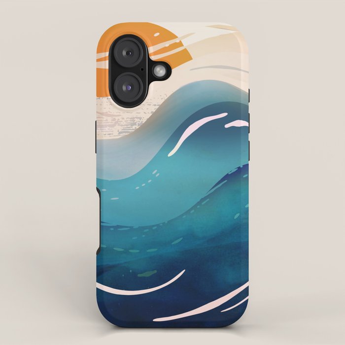 Abstract Waves iPhone Case Gallery Image 1