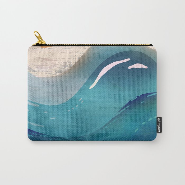 Abstract Waves Carry All Pouch Gallery Image 1