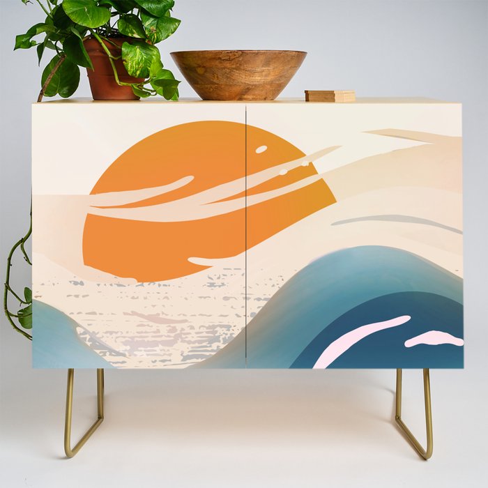 Abstract Waves Credenza Gallery Image 1
