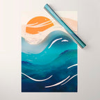 Abstract Waves Wrapping Paper Gallery Image 1