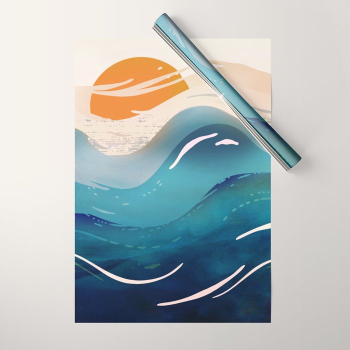 Abstract Waves Wrapping Paper Gallery Image 1