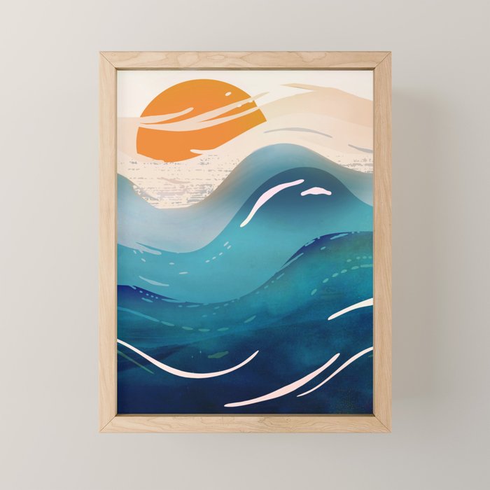 Abstract Waves Mini Art Print Gallery Image 1