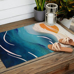Abstract Waves Outdoor Rug Gallery Image 2