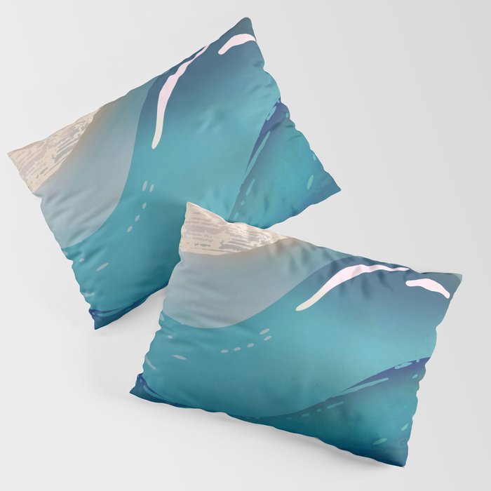 Abstract Waves Pillow Sham Gallery Image 1