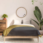 Abstract Flora - ochre black & white Comforter Gallery Image 3