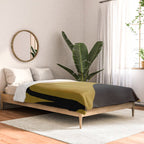 Abstract Flora - ochre black & white Comforter Gallery Image 2