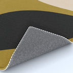 Abstract Flora - ochre black & white Rug Gallery Image 4