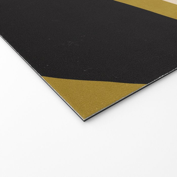 Abstract Flora - ochre black & white Welcome Mat Gallery Image 2