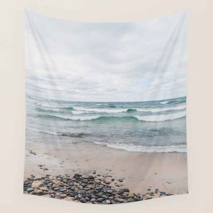 Waves on Lake Superior Wall Tapestry