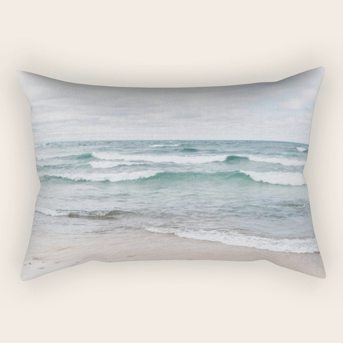 Waves on Lake Superior Rectangular Pillow Gallery Image 2