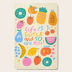 Fun Rainbow Fruit Quote  Cutting Board Gallery Image 1