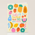 Fun Rainbow Fruit Quote  Stationery Card Gallery Image 2