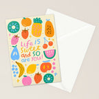 Fun Rainbow Fruit Quote  Stationery Card Gallery Image 2