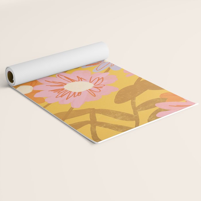 Floral 1968 Yoga Mat Gallery Image 2