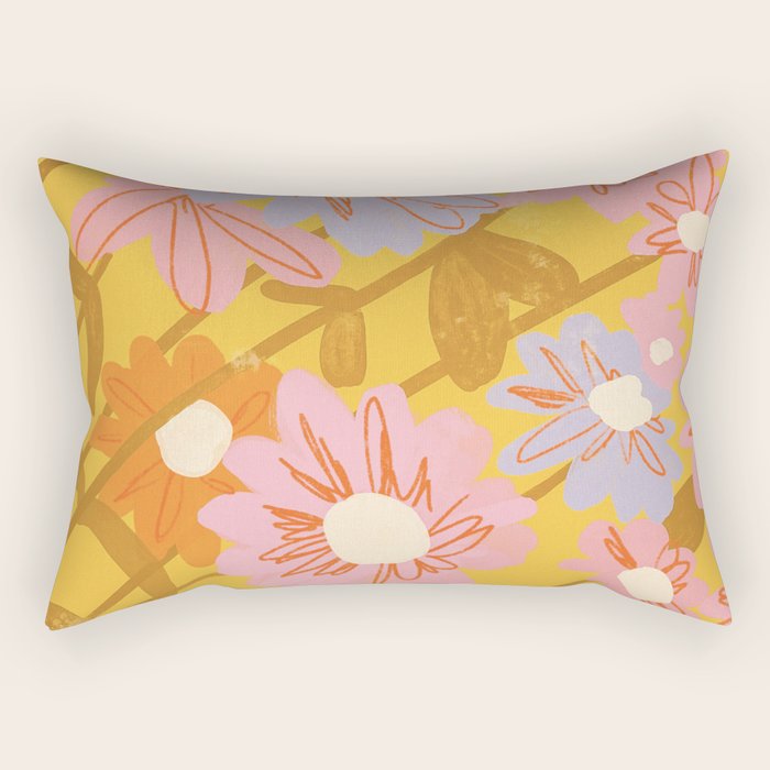 Floral 1968 Rectangular Pillow Gallery Image 2