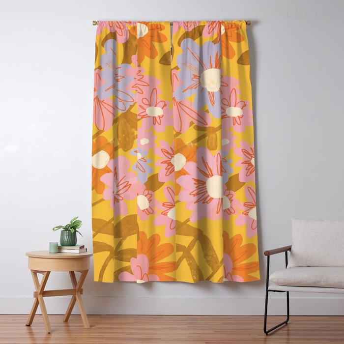 Floral 1968 Window Curtain Gallery Image 1