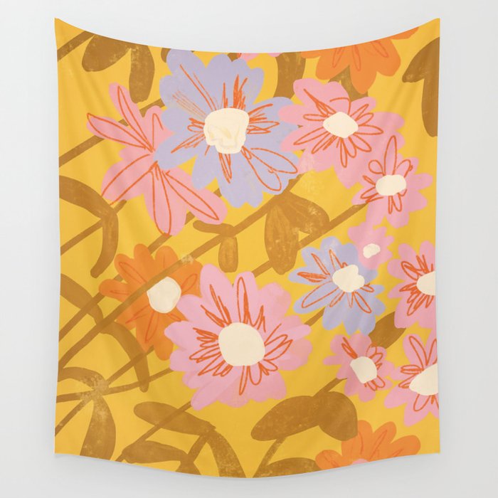 Floral 1968 Wall Tapestry Gallery Image 4