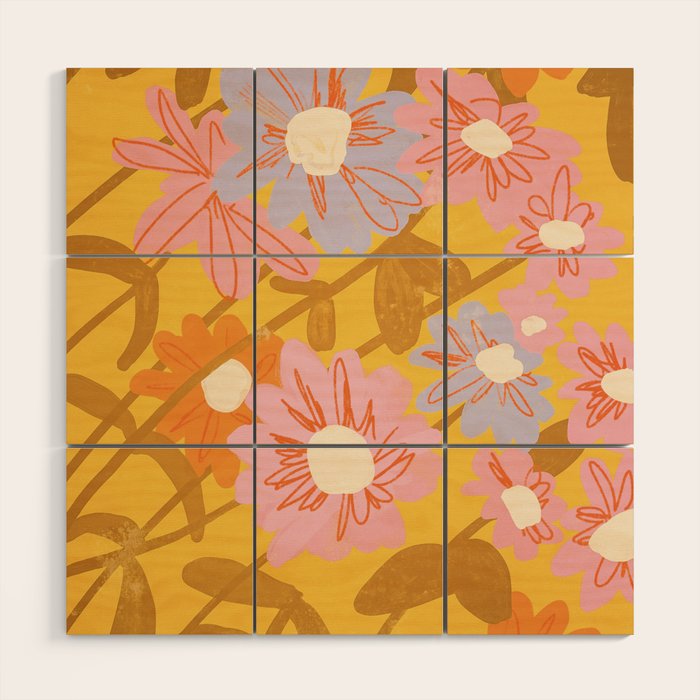 Floral 1968 Wood Wall Art Gallery Image 1