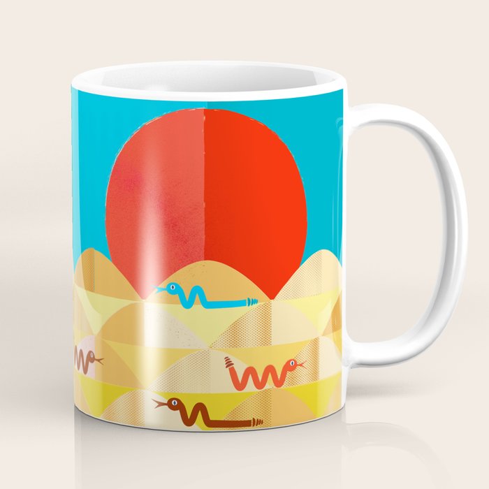 Colorful Snakes On A Desert Coffee Mug Gallery Image 1