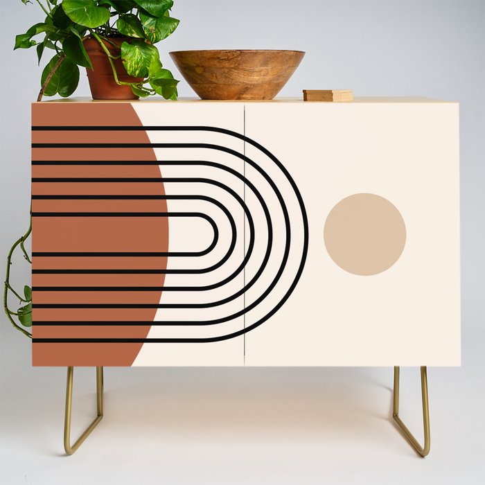 Abstraction_SUN_LINE_BOHEMIAN_LANDSCAPE_POP_ART_1129B Credenza Gallery Image 1