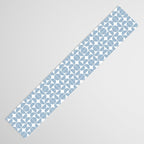 Mid Century Modern Geometric 04 Soft Blue Table Runner Gallery Image 3