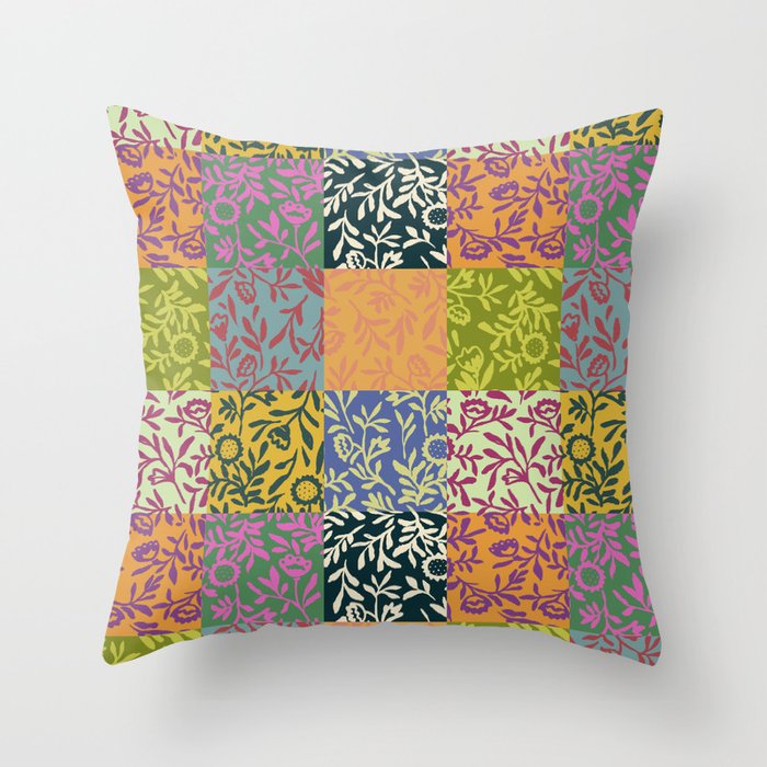 Full color patch Throw Pillow Gallery Image 1