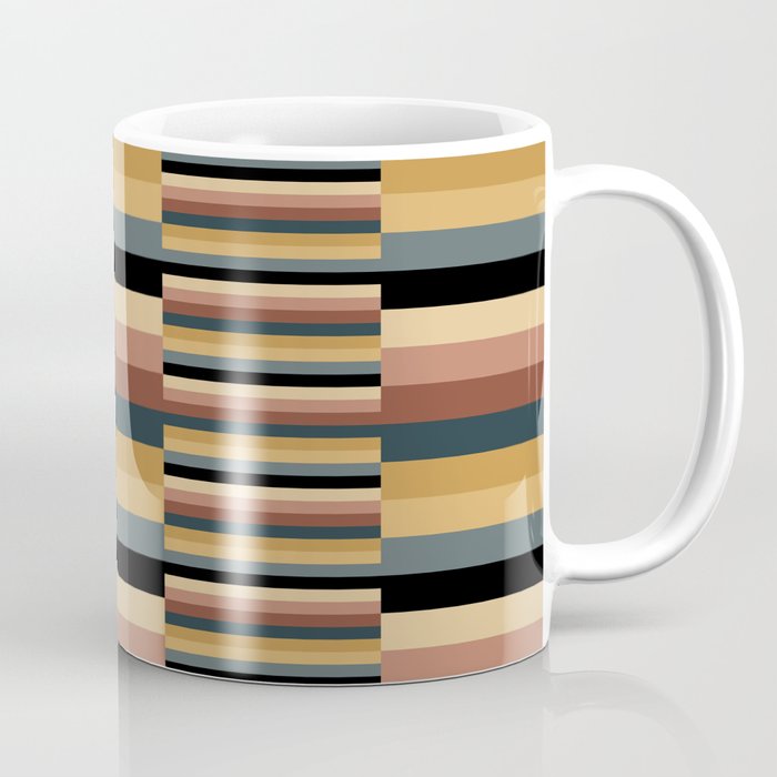 Mixed Stripes Pattern XXIV Bold Retro Coffee Mug Gallery Image 1