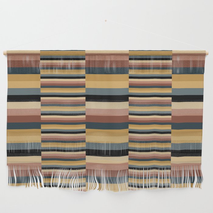 Mixed Stripes Pattern XXIV Bold Retro Wall Hanging Gallery Image 1