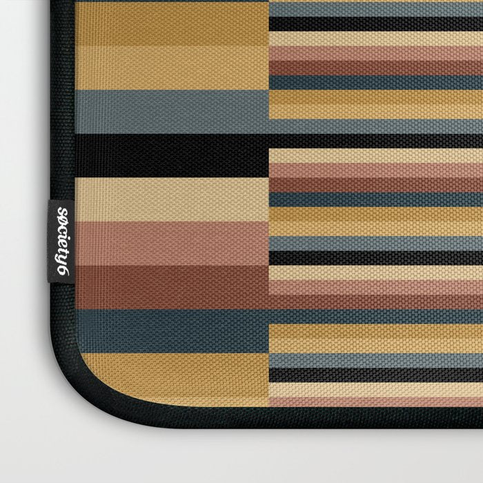 Mixed Stripes Pattern XXIV Bold Retro Laptop Sleeve Gallery Image 3