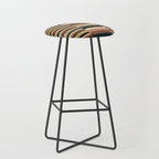 Mixed Stripes Pattern XXIV Bold Retro Stool Gallery Image 1