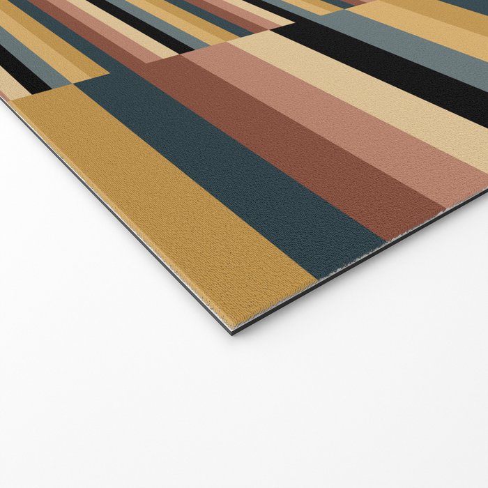 Mixed Stripes Pattern XXIV Bold Retro Welcome Mat Gallery Image 2