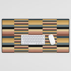 Mixed Stripes Pattern XXIV Bold Retro Desk Mat Gallery Image 1